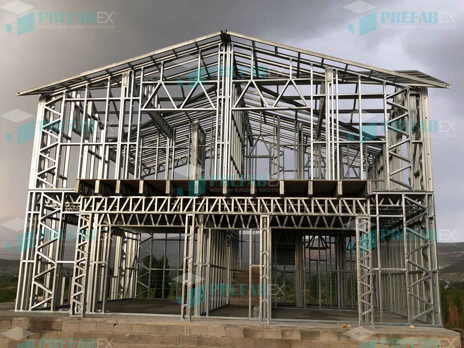 Two-story barndominium kit in Louisiana