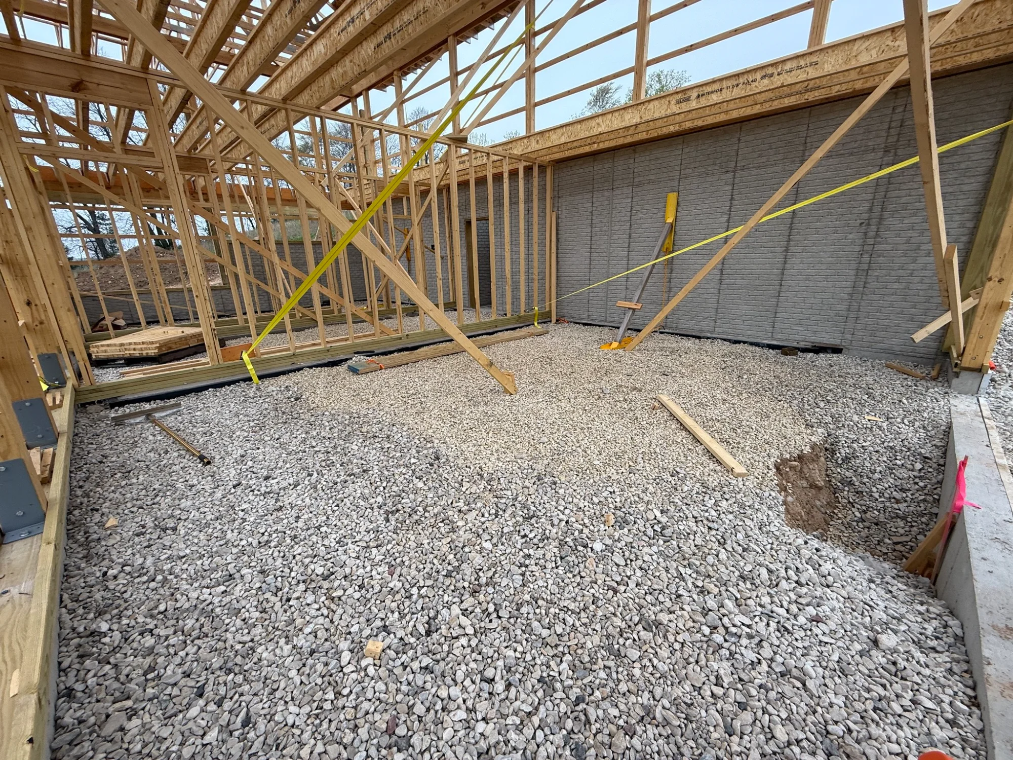 Wood frame barndominium construction in Louisiana